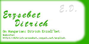 erzsebet ditrich business card